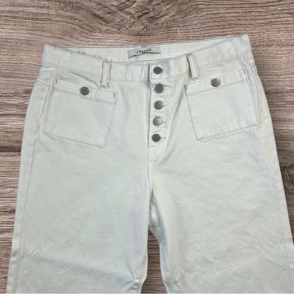 J Brand Joan High Rise Wide Leg Cropped Jeans Sz:32 - Picture 2 of 16